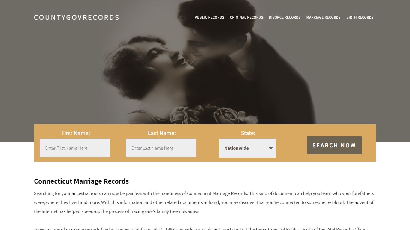 Connecticut Marriage Records | Enter Name and Search|14 Days Free